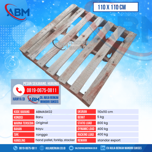 Pallet Plastik Bekas & Baru Ukuran 110x110x cm - ABMASK02 - Original