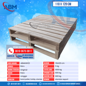 Pallet Plastik Bekas & Baru Ukuran 110x120x cm - ABMASK03 - Original