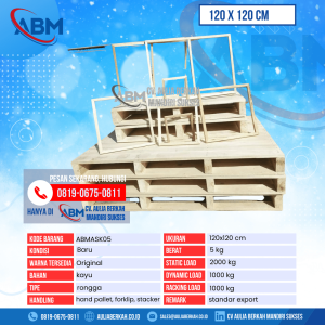 Pallet Kayu Bekas/Baru Ukuran 120x120 cm - ABMASK05-Original
